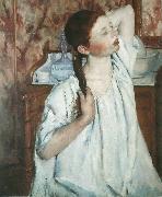 Girl Arranging Her Hair 1886